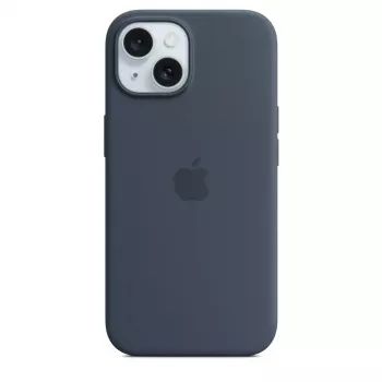 Silikonikotelo Apple iPhone 15 MagSafe Storm Blue