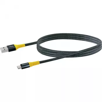 USB-kaapeli Schwaiger WKUM10 511 1,2 m USB A Micro-USB B musta keltainen