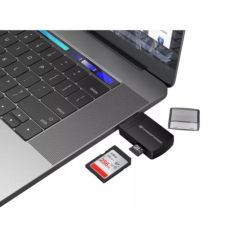 Conceptronic BIAN06B SD TF/MicroSD 4.0 -kortinlukija, UHS-II, USB 3.0, 5 Gbit/s