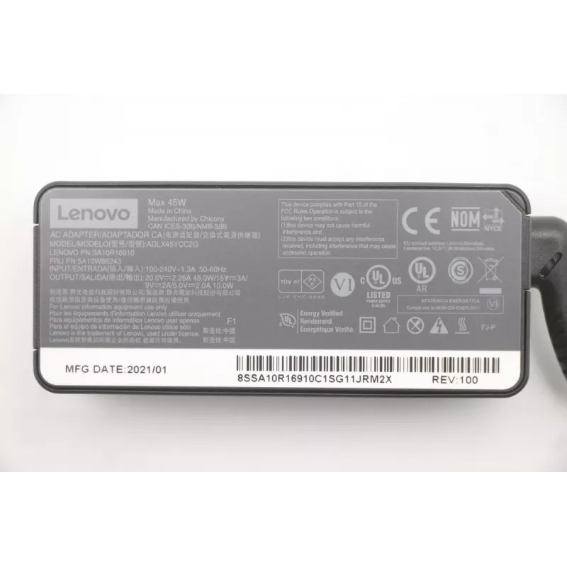 Lenovo 5A10W86243 virtalähde sisäkäyttöön 45 W musta