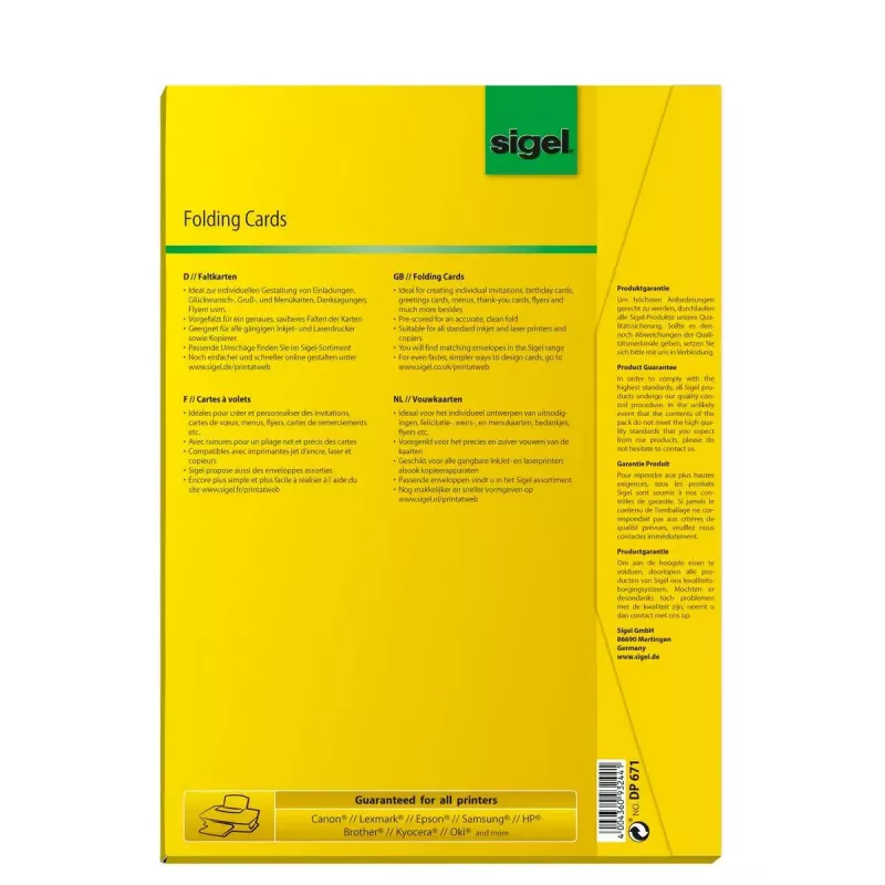 Onnittelu-/surunvalittelukortti Sigel DP671