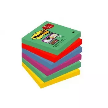 3M Post-it Super Sticky Notes 6546SA, 76 x 76 mm, limenvihreä, 6 lehtiötä x 90 arkkia