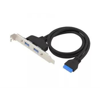 Conceptronic EMRICK11B 19-napainen liitin - dual-USB-A-liitin USB 3.0 -sovitin