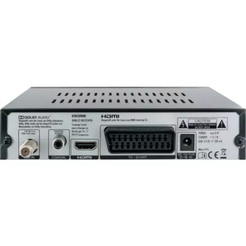 Digiboksi Schwaiger DSR500HD kaapeli Full HD musta