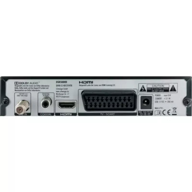 Digiboksi Schwaiger DSR500HD kaapeli Full HD musta