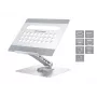 Conceptronic DONN27G, kannettavan tietokoneen teline, hopea, alumiini, 360°, USB 3.2 Gen 1 (3.1 Gen 1) Type-C, 5000 Mbit/s