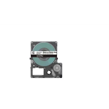 Tarrateippi Epson LK-6TBJ musta läpinäkyvä lämpösiirto 2,4 cm