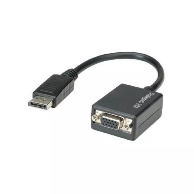 Techly DisplayPort DP - VGA-sovitin M F IADAP DSP-250, 0,07 m, DisplayPort, 2 x VGA (D-Sub), uros, naaras, 1920 x 1200 pikseliä