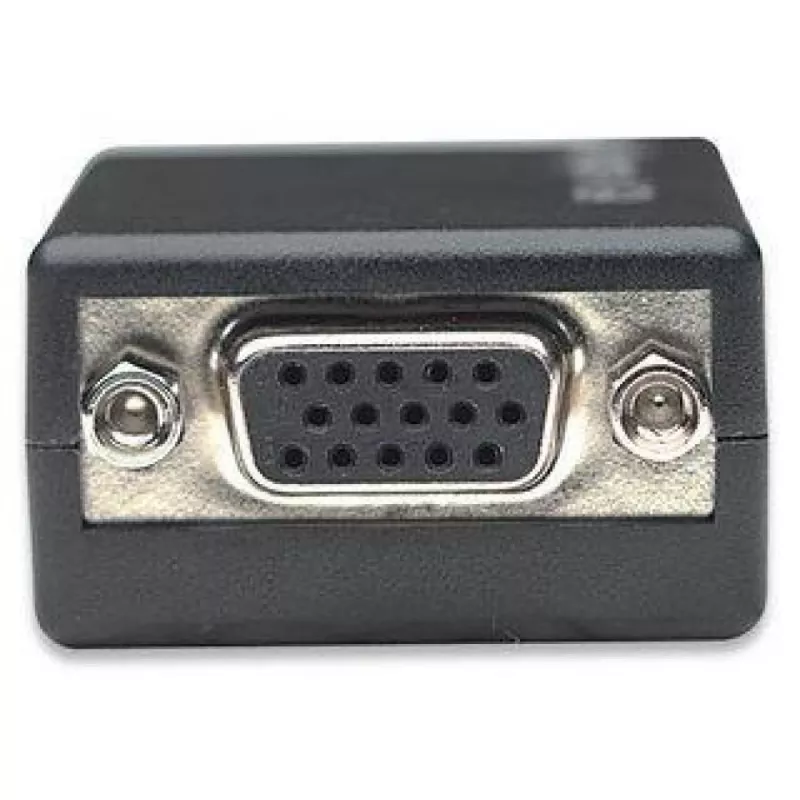 Techly DisplayPort DP - VGA-sovitin M F IADAP DSP-250, 0,07 m, DisplayPort, 2 x VGA (D-Sub), uros, naaras, 1920 x 1200 pikseliä