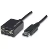 Techly DisplayPort DP - VGA-sovitin M F IADAP DSP-250, 0,07 m, DisplayPort, 2 x VGA (D-Sub), uros, naaras, 1920 x 1200 pikseliä