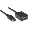 Techly DisplayPort DP - VGA-sovitin M F IADAP DSP-250, 0,07 m, DisplayPort, 2 x VGA (D-Sub), uros, naaras, 1920 x 1200 pikseliä
