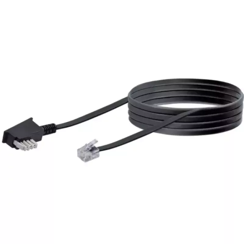 Kaapeli RJ-11 Schwaiger 10 m TAE-N musta