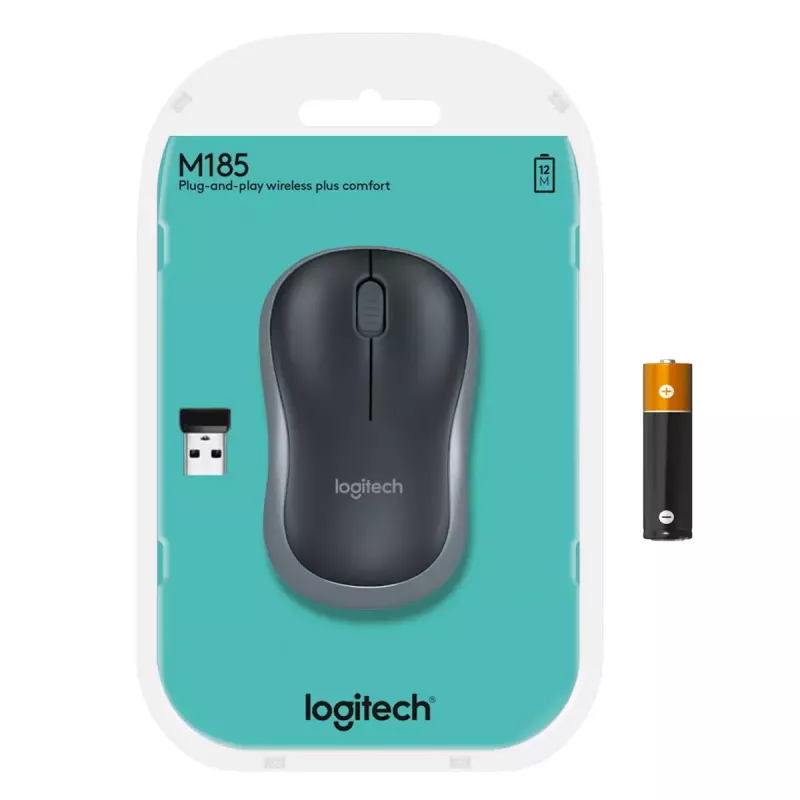 Hiiri Logitech M185 Swift Wireless harmaa
