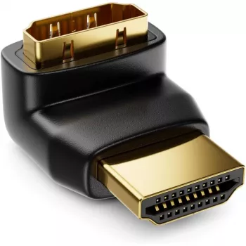 Techly HDMI-sovitin M / F kulma L IADAP HDMI-L, HDMI, HDMI, musta