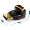 Techly HDMI-sovitin M / F kulma L IADAP HDMI-L, HDMI, HDMI, musta