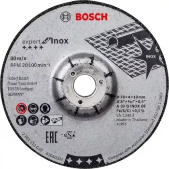 Bosch Expert for Inox hiomalaikat, 76 x 4 x 10 mm, 2 kpl