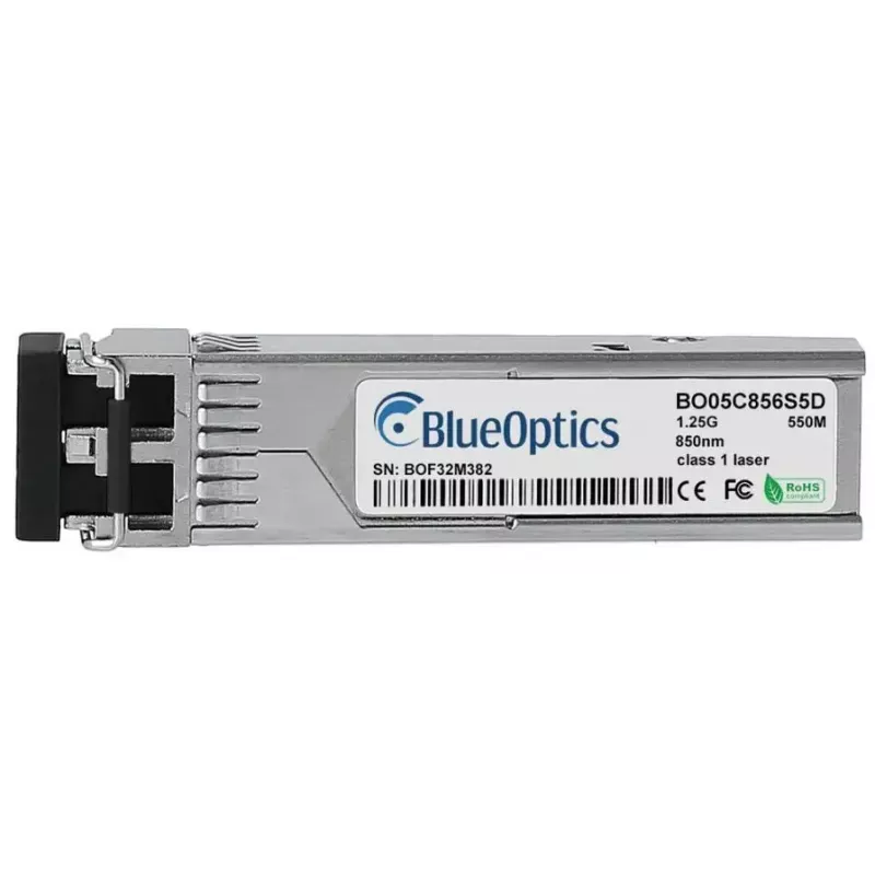 Kuitu-SFP-lähetin-vastaanotin BlueOptics J4858D-BO, 1250 Mbit/s, 850 nm, hopea