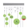 Techly ICA-NTB-DOCK91 johdollinen USB 3.2 Gen 1 (3.1 Gen 1) Type-C hopea