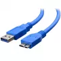 Techly USB 3.0 Superspeed kaapeli A / Micro B 3m sininen ICOC MUSB3-A-030