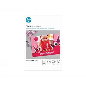 HP mattapintainen valokuvapaperi 180 g/m² 10 x 15 cm (101 x 152 mm) 25 arkkia