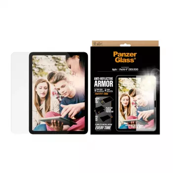 Bildschirmschutz PanzerGlass Anti-Reflective Armor iPad Air 11 tuuman (2024–2026) Ultra-Wide Fit Fastfit-työkalulla, PET/silikoni