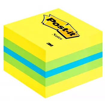 3M Post-it 2051L muistilaput neliö sininen, vihreä, turkoosi, keltainen 400 arkkia itseliimautuva