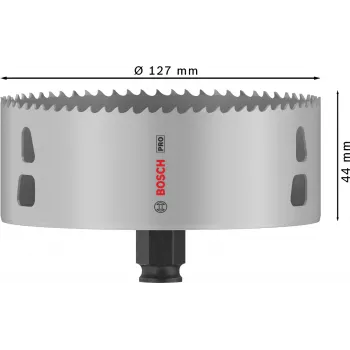 Bosch PRO Multi Material PC Plus, 44/127 mm, Single, poranterä, kipsilevy, metalli, ei-rautametalli, muovi, pehmeä puu, musta, harmaa, kobolttiteräs, kobolttiseosteinen pikateräs (HSS-Co)