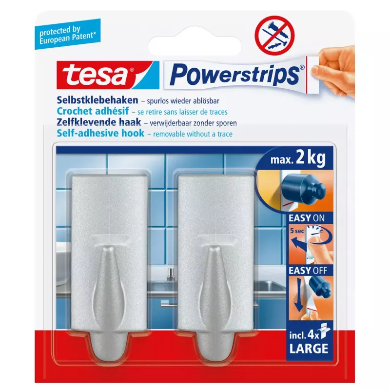 Yleiskoukku TESA Powerstrips Hooks Large TREND