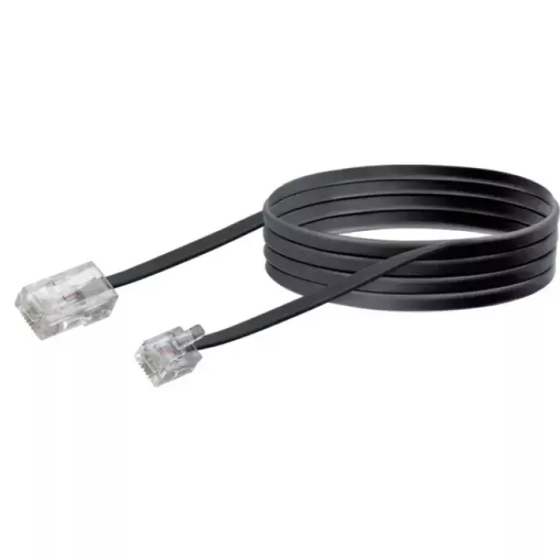 Verkkokaapeli Schwaiger 3,0 m RJ-11 - RJ-45 3 m musta
