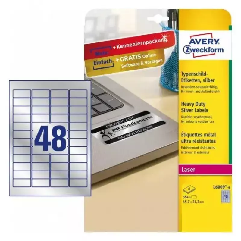 Avery L6009-8 itseliimautuva tulostintarra