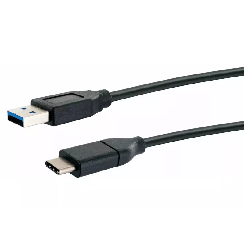 USB-kaapeli Schwaiger LK 050 C USB 3.2 Gen 2 0,5m USB A USB C musta