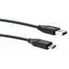 USB-kaapeli Schwaiger LK 050 C USB 3.2 Gen 2 0,5m USB A USB C musta