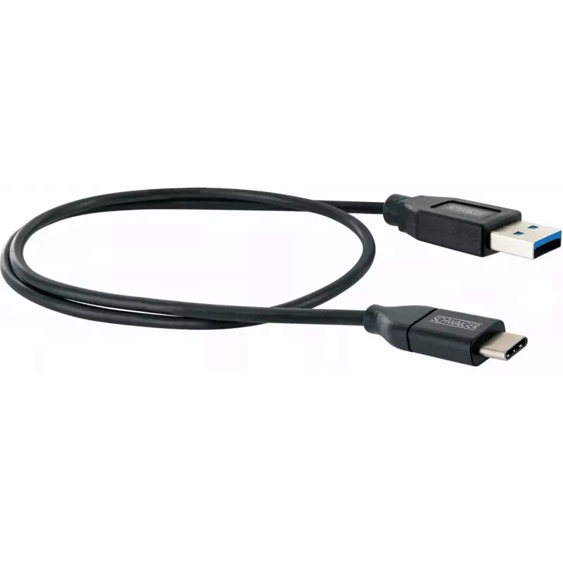 USB-kaapeli Schwaiger LK 050 C USB 3.2 Gen 2 0,5m USB A USB C musta