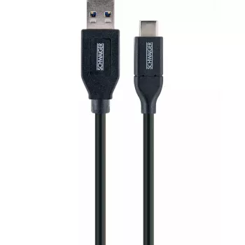 USB-kaapeli Schwaiger LK 050 C USB 3.2 Gen 2 0,5m USB A USB C musta