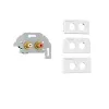 Kindermann Konnect Design Click 2x RCA ääni L/R liitinmoduuli, harmaa/valkoinen (7456000410)