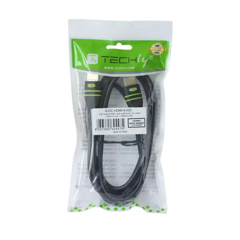 Techly 5m High-Speed-HDMI-kaapeli Ethernetillä A/A M/M ferriitti ICOC HDMI-FR-050