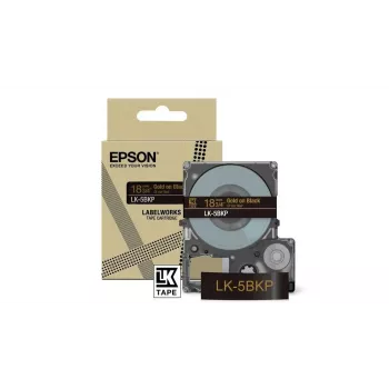 Tarratulostinnauha Epson LK-5BKP musta kulta 1,8 cm