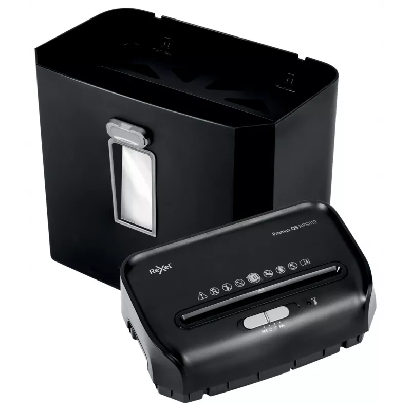 Rexel ProMax RPS812 suikalointisilppuri P2, suikalointi, 22 cm, 6 mm, 12 L, 88 arkkia, 58 dB