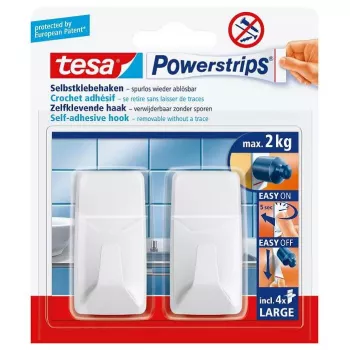 Pyyhekoukku TESA Powerstrips Indoor 58272-00000-00 valkoinen