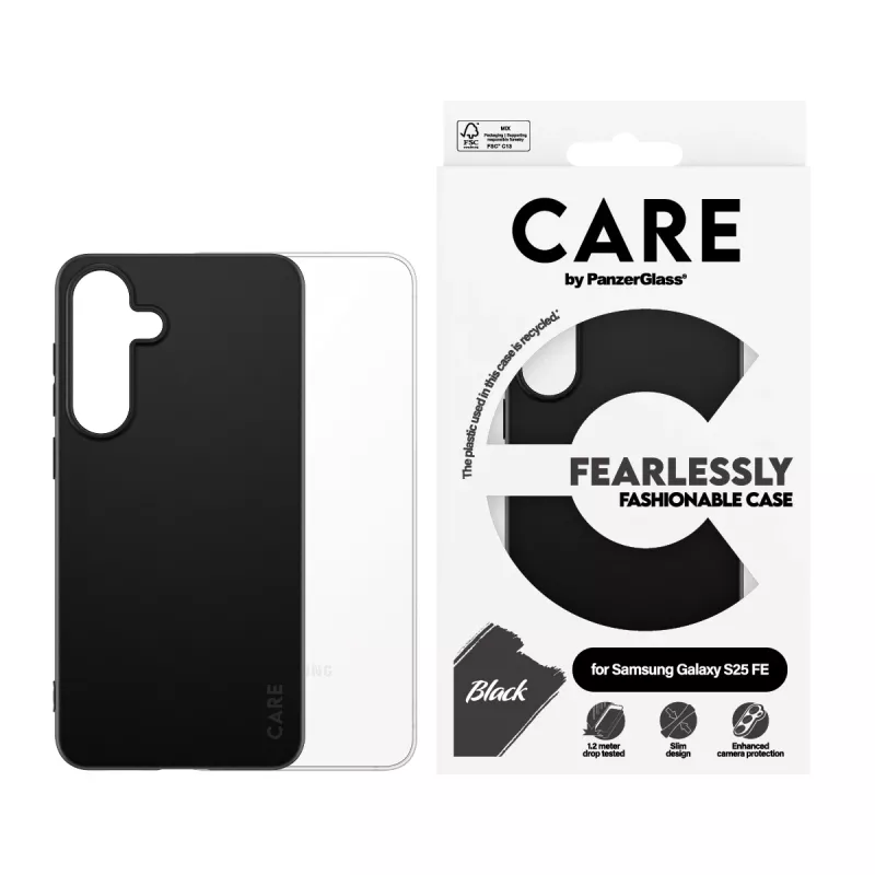 PanzerGlass CARE™ by ® TPU-kotelo musta Samsung Galaxy S25 FE 5G