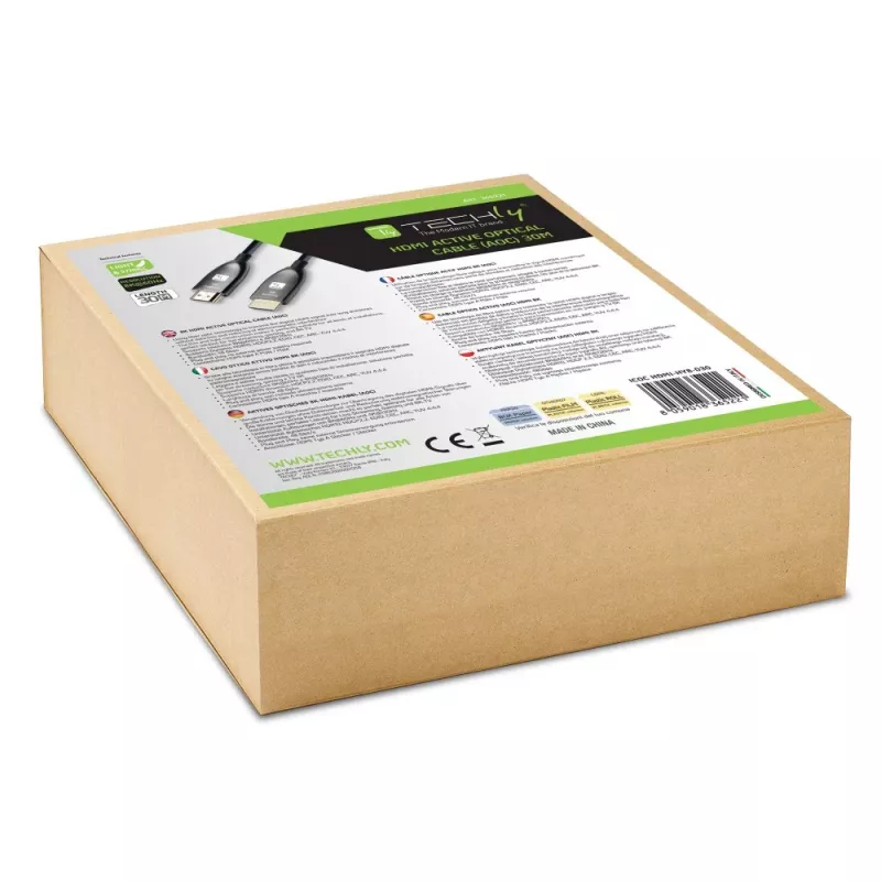 Techly ICOC HDMI-HY8-030 HDMI-kaapeli 30 m HDMI tyyppi A (standardi) musta