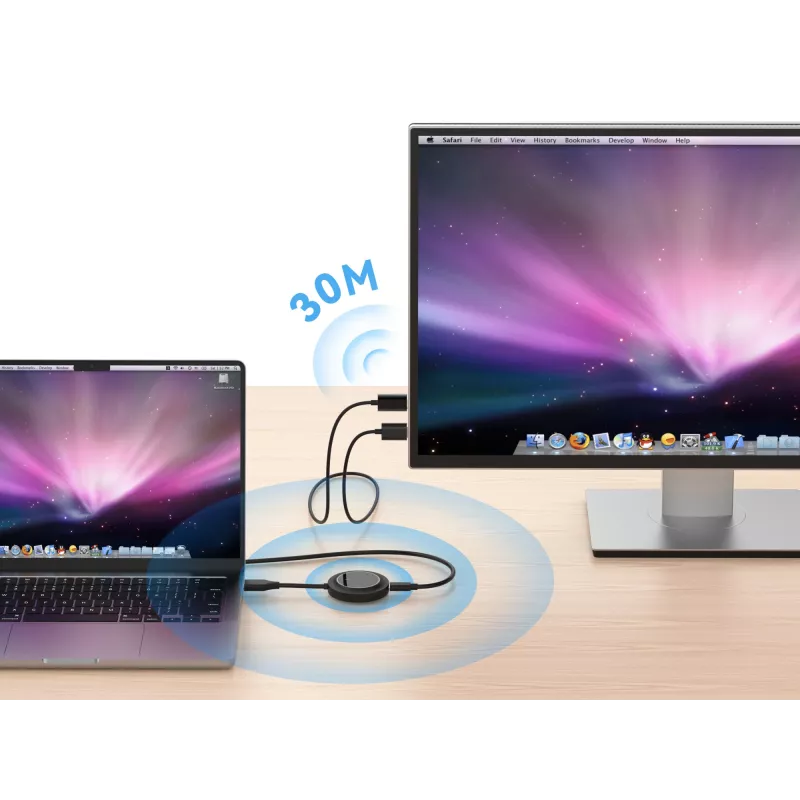 Langaton HDMI-jatkosarja CONCEPTRONIC ATHERIC02B – dongle, HDMI/USB, 1080p (1920x1080), USB-virralla