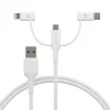 dbramante1928 re-charge - 3-in-1-kaapeli – USB-A USB-A:han, C & Lightning - valkoinen