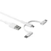 dbramante1928 re-charge - 3-in-1-kaapeli – USB-A USB-A:han, C & Lightning - valkoinen
