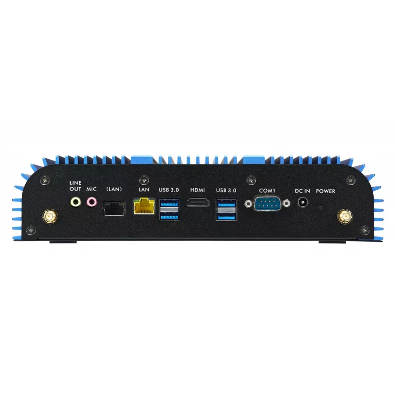 Shuttle BPCAL02-i5 teollisuus-box-PC, Core i5-1235U, 2x SO-DIMM, 2x LAN, 1x COM, 1x HDMI, 4x USB, tuulettimeton, 24/7 jatkuva käyttö