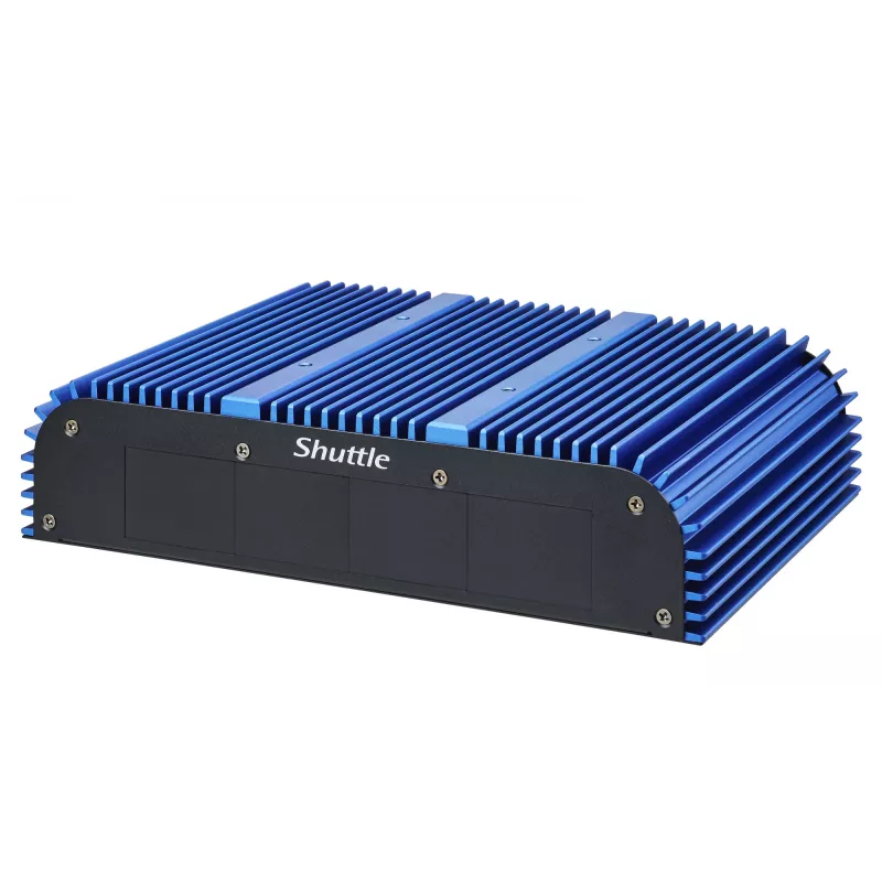 Shuttle BPCAL02-i5 teollisuus-box-PC, Core i5-1235U, 2x SO-DIMM, 2x LAN, 1x COM, 1x HDMI, 4x USB, tuulettimeton, 24/7 jatkuva käyttö