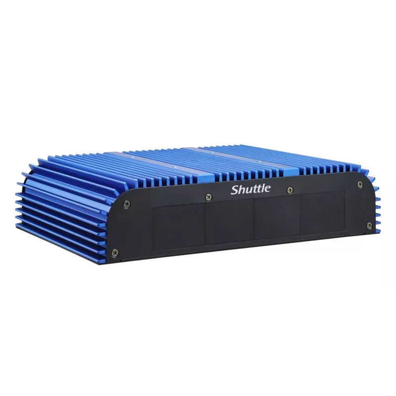 Shuttle BPCAL02-i5 teollisuus-box-PC, Core i5-1235U, 2x SO-DIMM, 2x LAN, 1x COM, 1x HDMI, 4x USB, tuulettimeton, 24/7 jatkuva käyttö