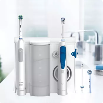 Oral-B Idropulsore Health Center aikuisten pyörivä-oskilloiva hammasharja sininen, valkoinen