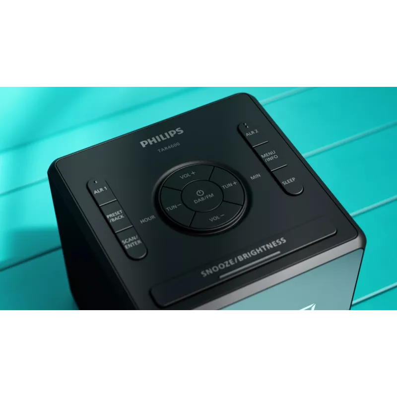 Digitaalinen herätyskello Philips TAR4600/10 musta LCD AC/paristo