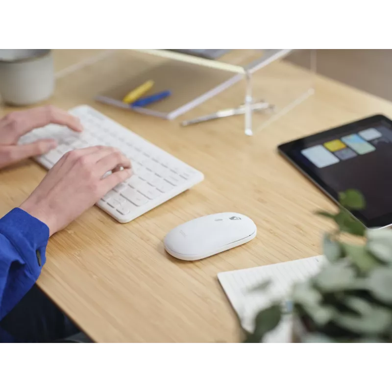 Näppäimistö-hiiri-sarja TRUST Lyra Mini Wireless QWERTZ (RF + Bluetooth) valkoinen, saksalainen näppäimistöasettelu